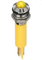 LED INDICATOR, PANEL, 8MM, YELLOW, 24VDC