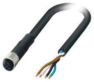 SENSOR CORD, 4P, M5 RCPT-FREE END, 3M