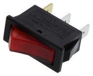 ROCKER SWITCH, SPST, 15A, 125VAC, PANEL