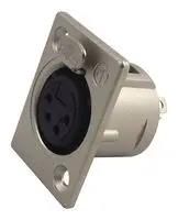 SOCKET, XLR, PANEL, 4POLE