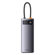 Hub 7in1 Baseus Metal Gleam Series, USB-C to 3x USB 3.0 + HDMI + USB-C PD + VGA + Ethernet RJ45, Baseus