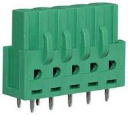 TERMINAL BLOCK, SOCKET, 5POS, R/A, TH