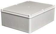JUNCTION BOX, IP55, PLASTIC, GREY/CLEAR