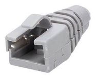 STRAIN RELIEF BOOT, RJ45 CONN, GREY,PK10