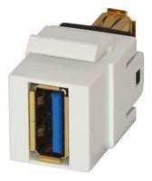 KEYSTONE COUPLER, USB 3.0 A, RCPT, WHITE