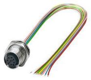 SENSOR CORD, 8P, M12 RCPT-FREE END, 0.5M