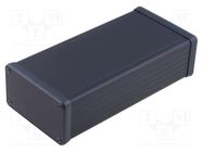 Enclosure: with panel; 1455; X: 78mm; Y: 160mm; Z: 43mm; aluminium HAMMOND