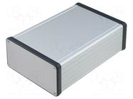 Enclosure: with panel; 1455; X: 103mm; Y: 160mm; Z: 53mm; aluminium HAMMOND