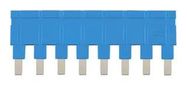 JUMPER, 8POS, 16A, 6.7MM, BLUE