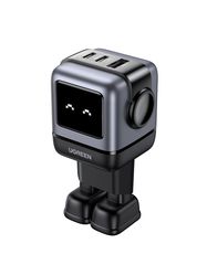 Wall Quick Charger Nexode Robot GaN 65W USB-A + 2xUSB-C QC4.0+ PD3.0, Black