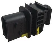 PLUG HOUSING, 3POS, PBT GF, BLACK