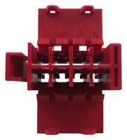 RECEPTACLE HOUSING, 8POS, NYLON, RED