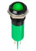 LED INDICATOR, PANEL, 12MM, GREEN, 12V