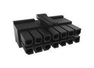 CONNECTOR HOUSING, RCPT, 4POS, 3MM