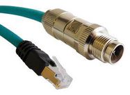 CABLE ASSY, 8P M12 PLUG-RJ45 PLUG, 10M