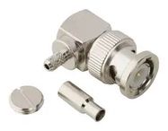 RF COAX CONN, BNC R/A PLUG, 50 OHM/CABLE