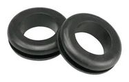 CABLE GROMMET, OPEN, 4.8MM, BLACK, TPE