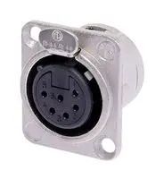 SOCKET, XLR, PANEL, UNIFIED, 6POLE