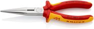 KNIPEX 26 16 200 SB Snipe Nose Side Cutting Pliers (Stork Beak Pliers) insulated with multi-component grips, VDE-tested chrome-plated 200 mm (self-service card/blister)