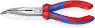 KNIPEX 26 22 200 SB Snipe Nose Side Cutting Pliers (Stork Beak Pliers) with comfort handles black atramentized 200 mm