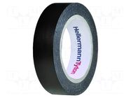Tape: electrical insulating; W: 15mm; L: 10m; Thk: 0.15mm; black HELLERMANNTYTON