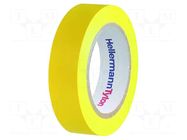 Tape: electrical insulating; W: 19mm; L: 20m; Thk: 0.15mm; yellow HELLERMANNTYTON