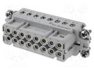 Connector: HDC; female; HTS HA; PIN: 16; size 5; 16A; 250V; -40÷125°C TE Connectivity