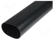 Heat shrink sleeve; 3.5: 1; 85mm; L: 1m; black; Wall thick: 4.3mm HELLERMANNTYTON