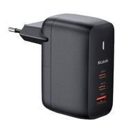 GaN 65W charger Mcdodo CH-0291 2x USB-C, USB-A (black), Mcdodo