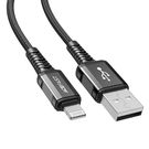 Cable USB to Lightning Acefast C1-02, 1.2m (czarny), Acefast