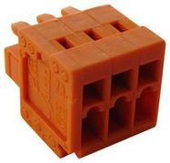 TERMINAL BLOCK, PLUGGABLE, 3POS, 14AWG