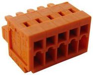 TERMINAL BLOCK, PLUGGABLE, 5POS, 14AWG