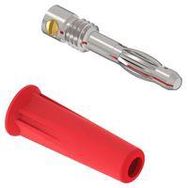 BANANA PLUG, 4MM, 36A, SCREW, RED