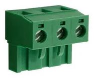 TERMINAL BLOCK, PLUGGABLE, 3POS, 14AWG