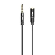 Audio Extension Cable Dudao L11S 3.5mm AUX, 1m (Black), Dudao