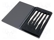 Set of tweezers; SMD; 5pcs. IDEAL-TEK