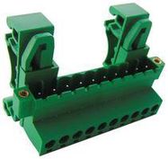 TERMINAL BLOCK, DIN RAIL, 10POS, 14AWG