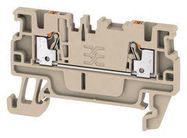 TERMINAL BLOCK, DIN RAIL, 2POS, 14AWG