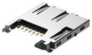 MICRO SD CONN, PUSH-PUSH, 8POS, SMT