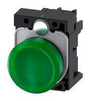 PILOT LIGHT, 22MM, GREEN, 24VAC/VDC