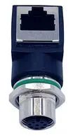 ADAPTR, R/A 4P M12 RCPT-RJ45 JACK, D COD