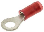 TERMINAL, RING, #8 STUD CRIMP, RED, 22-16AWG