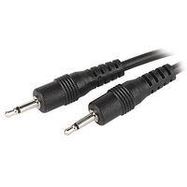 CABLE, 2.5MM MONO PLUG-PLUG, 6", BLACK