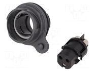 Connector: circular; socket; female; PIN: 3; 25A; 600V; UL94V-0; 6mm2 BULGIN