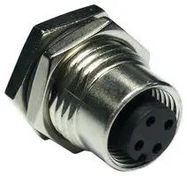 SENSOR CONNECTOR, M12, RCPT, 4POS