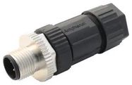 SENSOR CONNECTOR, M12, PLUG, 5POS
