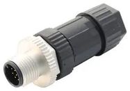 SENSOR CONNECTOR, M12, PLUG, 12POS