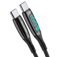 USB-C to USB-C cable BlitzWolf BW-TC23, with display, 100W, 0.9m (black), BlitzWolf