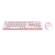 Wireless keyboard + mouse set MOFII Sweet 2.4G (White-Pink), MOFII