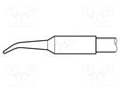 Tip; bent conical; 0.8mm; longlife; for  soldering iron; JBC-AP-A JBC TOOLS